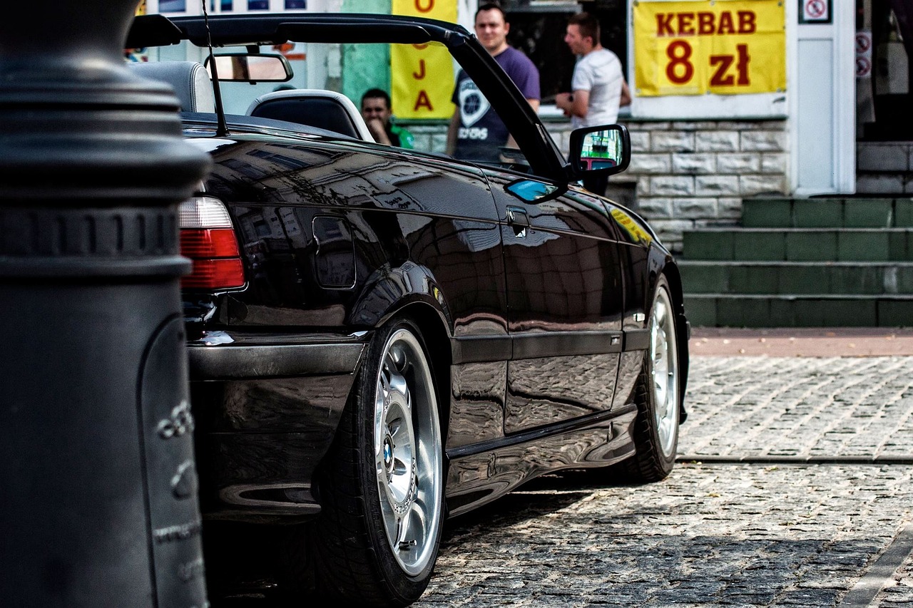 czarne bmw e36 cabrio